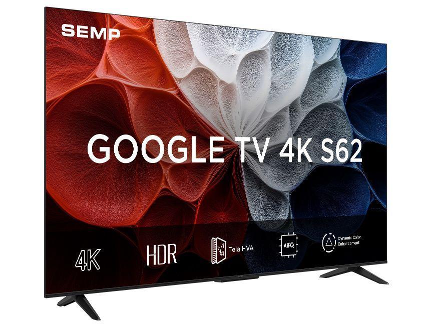Smart TV 55" SEMP 4K LED 55S62 Google TV AiPQ Pro Google Assistente 3 HDMI e USB - 5