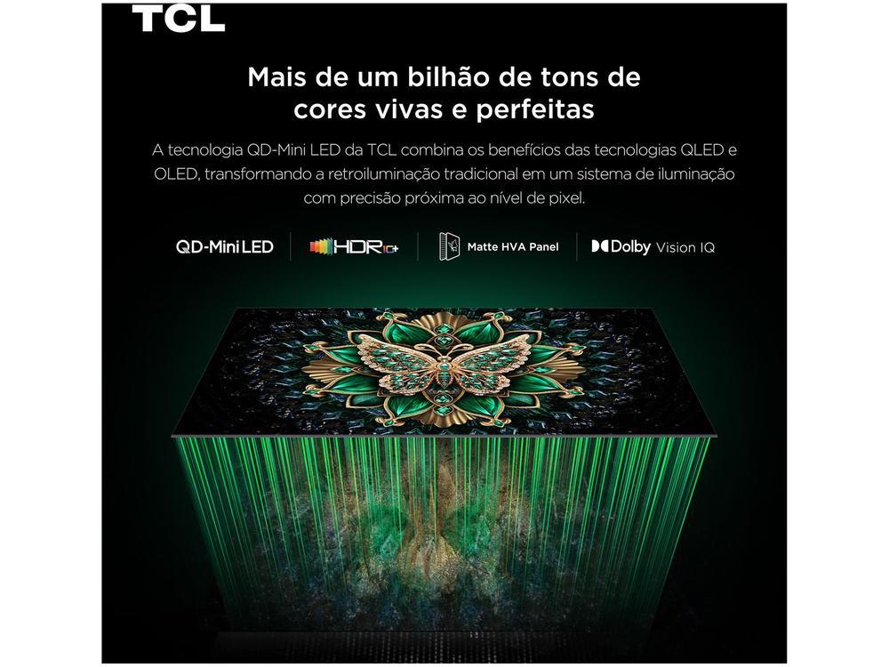 Smart TV 98" TCL UHD 4K MINILED 98C6K 120Hz Google TV AiPQ Pro Google Assistente 4 HDMI 2 USB - 6