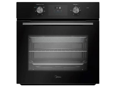 Forno Elétrico de Embutir Midea Multifuncional Grill 68L Preto Digital com Airfryer TSD62