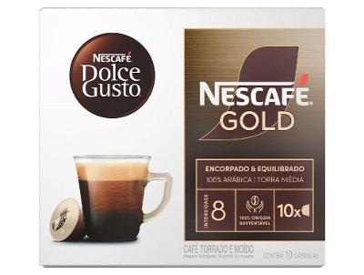 Cápsula de Café Clássico Nestlé Espresso Árabica Nescafé Gold Gusto 10 Cápsulas