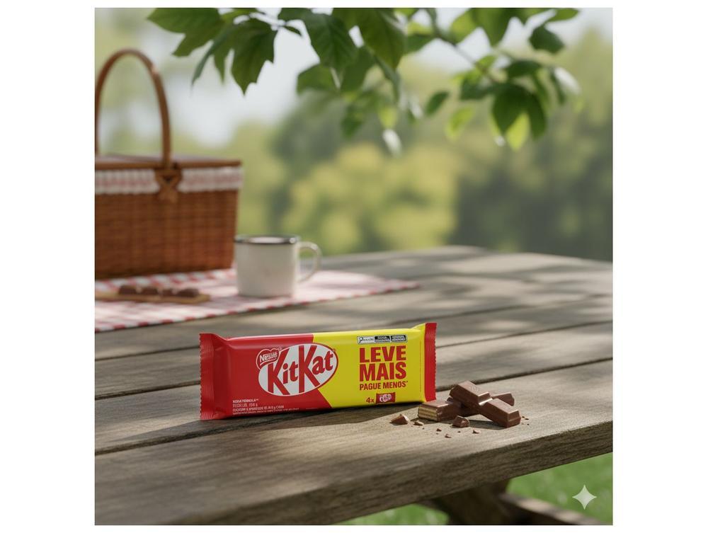 Chocolate KitKat Chocolate ao Leite 166g 4 Unidades Nestlé - 5