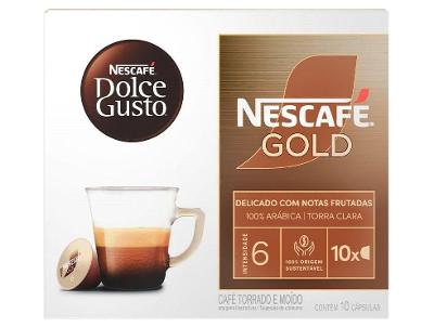 Cápsula de Café Clássico Nestlé Espresso Nescafé Gold Gusto 10 Cápsulas