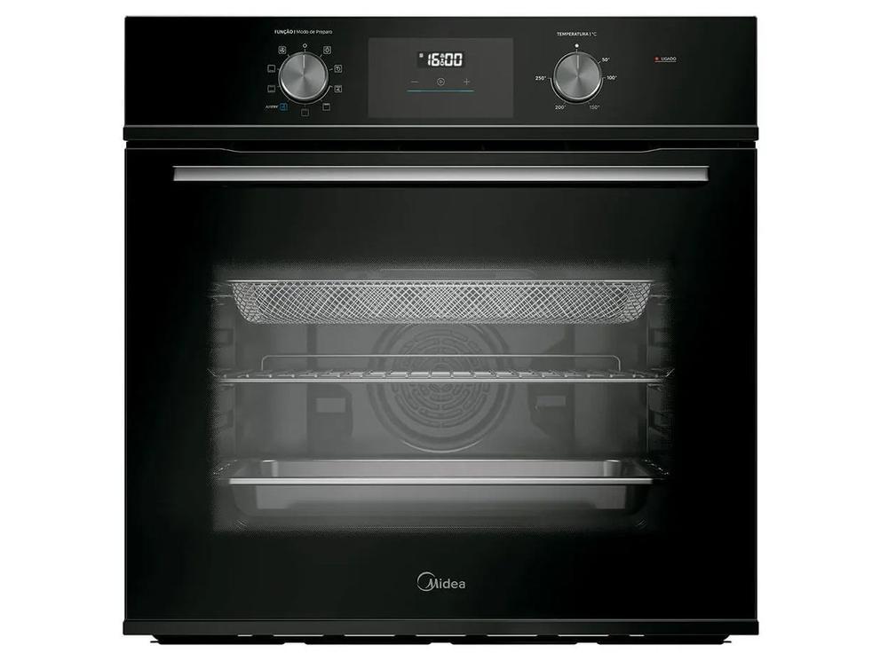 Forno Elétrico de Embutir Midea Multifuncional Grill 80L Preto Digital com Airfryer TSD80P2 - 1