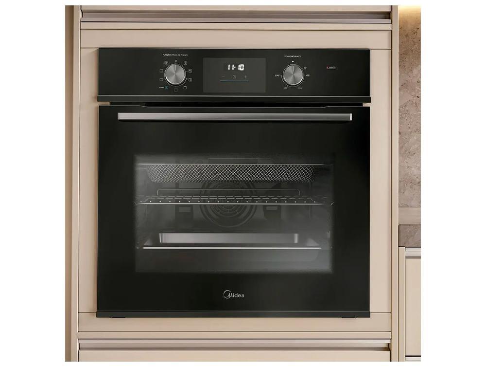 Forno Elétrico de Embutir Midea Multifuncional Grill 80L Preto Digital com Airfryer TSD80P2 - 2