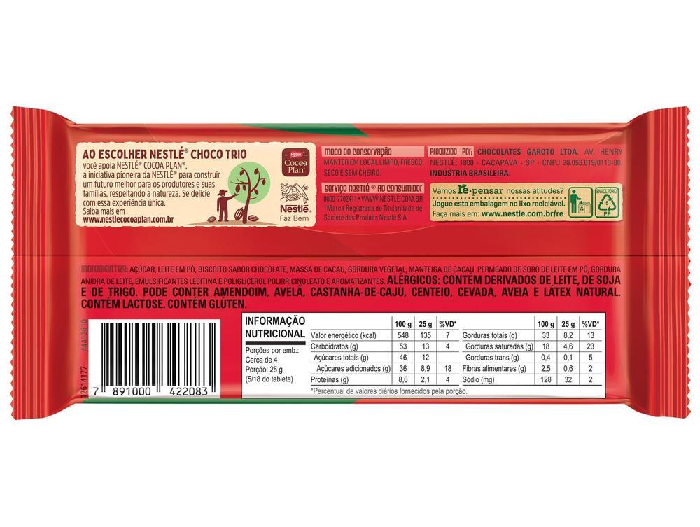 Biscoito Recheado Chocolate ao Leite com Recheio Sabor Avelã Choco Trio Nestlé 90g - 6