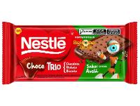 Biscoito Recheado Chocolate ao Leite com Recheio Sabor Avelã Choco Trio Nestlé 90g - 1
