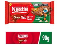 Biscoito Recheado Chocolate ao Leite com Recheio Sabor Avelã Choco Trio Nestlé 90g - 2