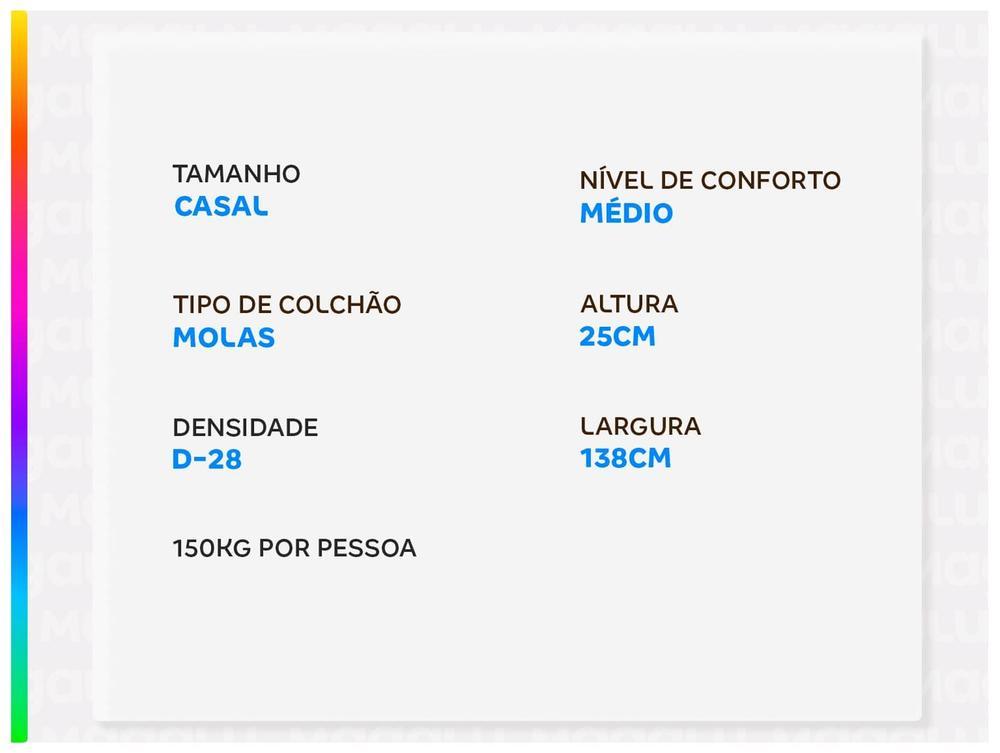 Colchão Casal Zissou de Mola Ensacadas 25x138x188cm Spark by Zissou Equilibrado Z159LP - 3