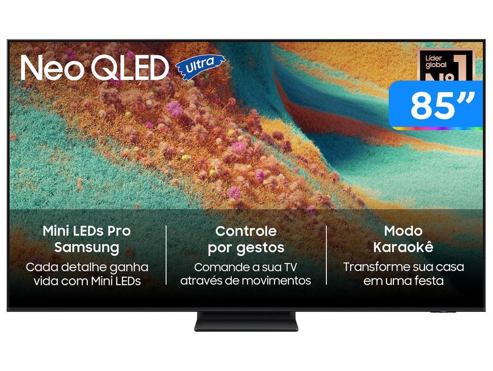 Smart TV 85" Samsung 4K Neo QLED QN85F QN85QN85FAGXZD 120Hz Tizen NQ4 AI Gen2 Bixby Alexa 4 HDMI - 1