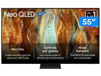 Smart TV 55" Samsung Ultra 4K Neo QLED Ultra QN70F QN55QN70FAGXZD 120Hz Tizen NQ4 AI Gen2 Bixby Alexa 4 HDMI - 1
