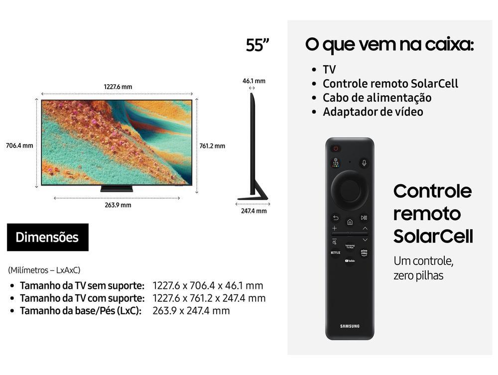 Smart TV 55" Samsung Ultra 4K Neo QLED Ultra QN85F QN55QN85FAGXZD 120Hz Tizen NQ4 AI Gen2 Bixby Alexa 4 HDMI - 7