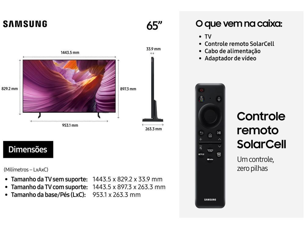 Smart TV 65" Samsung 4K OLED S85F QN65S85FAGXZD Tizen 2025 - 9