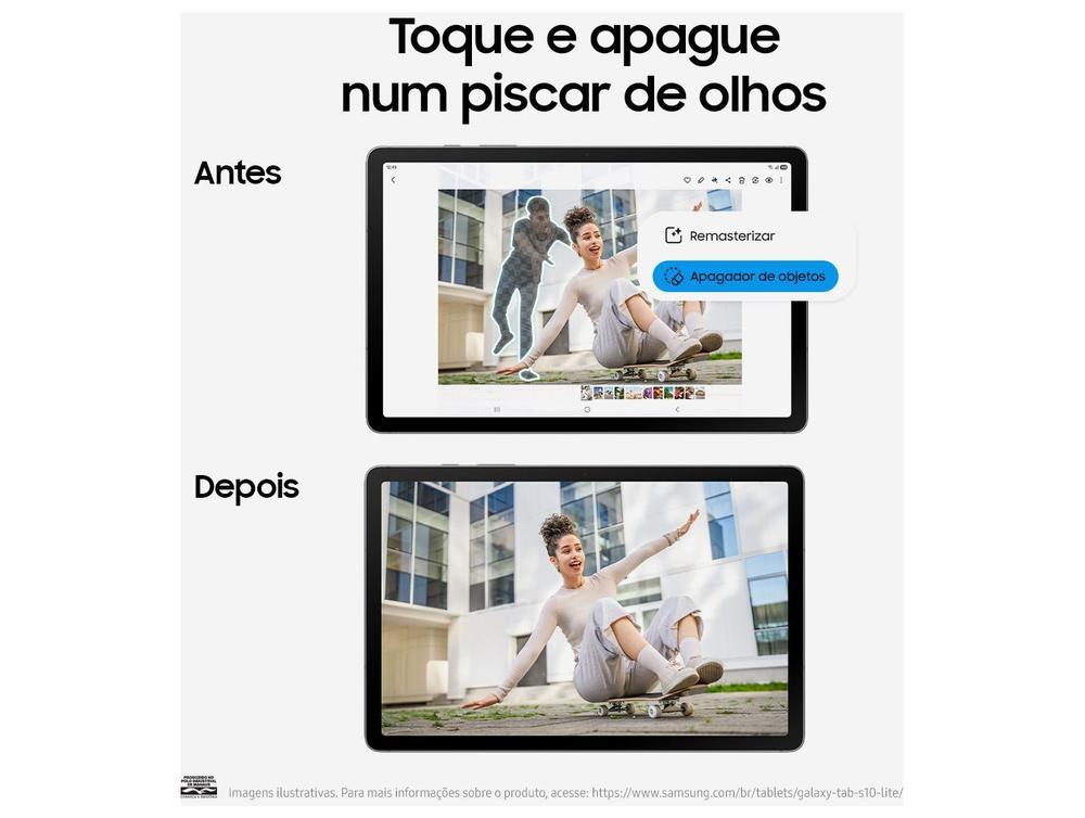 Tablet Samsung Galaxy Tab S10 Lite com Caneta e Capa 6GB RAM 128GB 10.9" Android Exynos 1380 Wi-Fi - 7