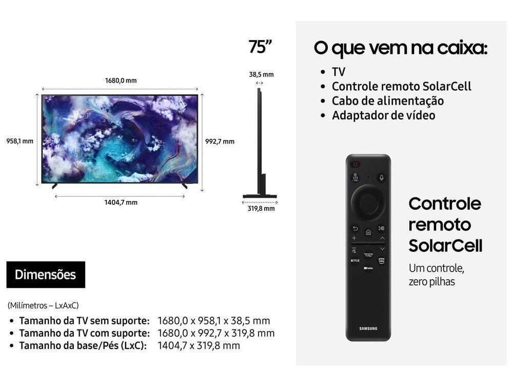 Smart TV 75" Samsung Ultra 8K Neo QLED Ultra QN900F QN75QN900FGXZD 120Hz Tizen NQ8 AI Gen2 Bixby Alexa 4 HDMI - 7