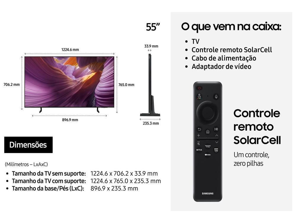 Smart TV 55" Samsung 4K OLED S85F QN55S85FAGXZD 120Hz Tizen NQ4 AI Gen2 Bixby Alexa 4 HDMI - 7