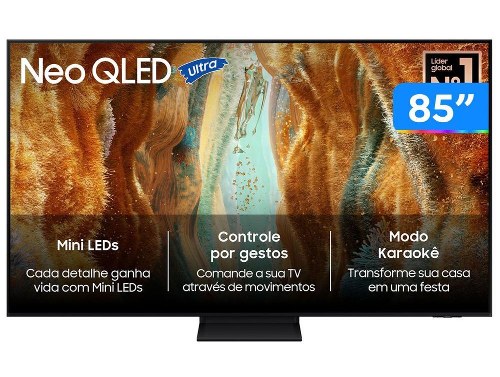 Smart TV 85" Samsung Ultra 4K Neo QLED Ultra QN70F QN85QN70FAGXZD 120Hz Tizen NQ4 AI Gen2 Bixby Alexa 4 HDMI - 1