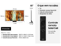 Smart TV 85" Samsung Ultra 4K Neo QLED Ultra QN70F QN85QN70FAGXZD 120Hz Tizen NQ4 AI Gen2 Bixby Alexa 4 HDMI - 7