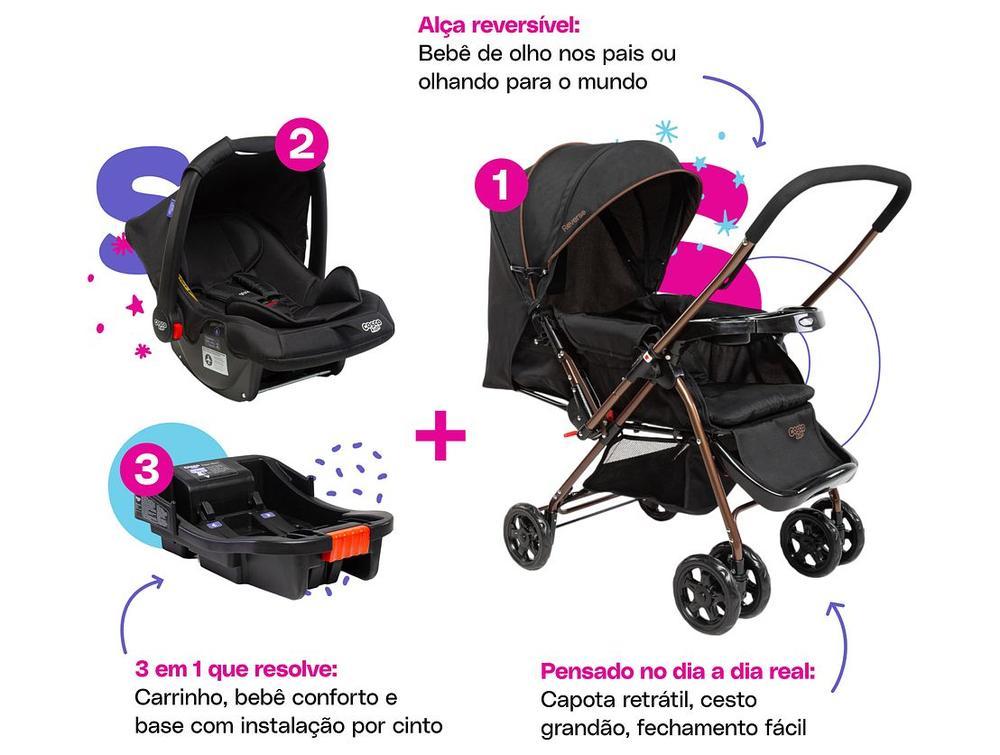 Carrinho de Bebê com Bebê Conforto Cosco Kids Reverse Trio até 15kg - 3