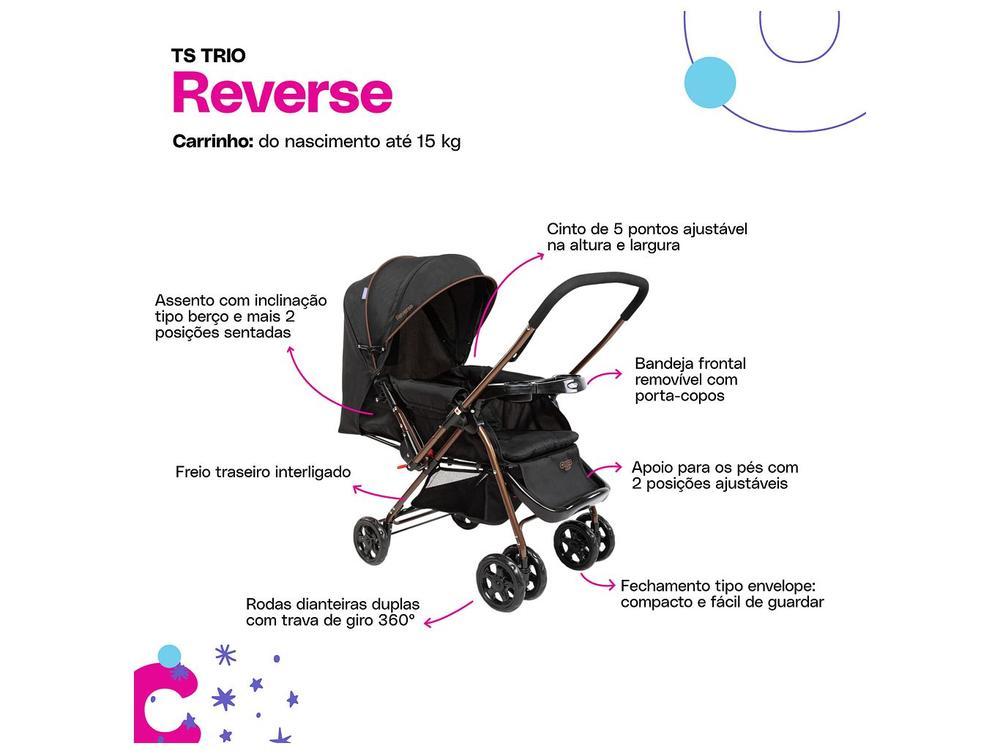 Carrinho de Bebê com Bebê Conforto Cosco Kids Reverse Trio até 15kg - 4