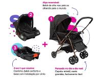 Carrinho de Bebê com Bebê Conforto Cosco Kids Reverse Trio até 15kg - 3