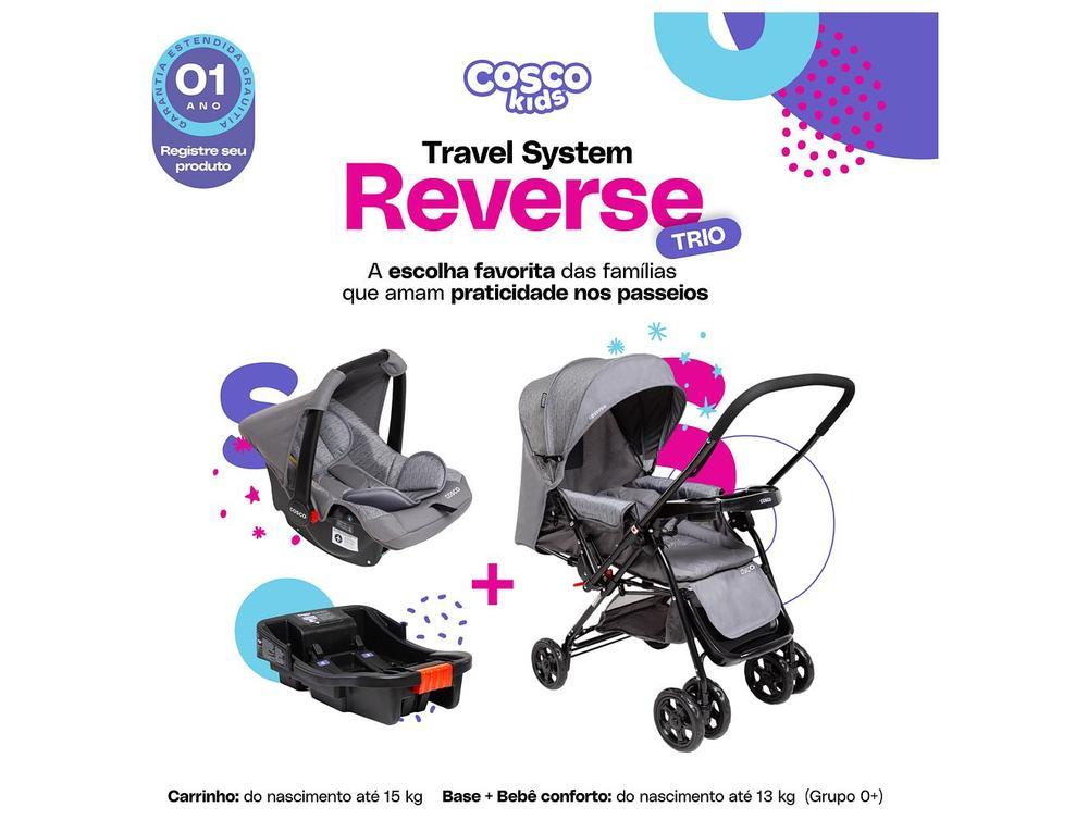 Carrinho de Bebê com Bebê Conforto Cosco Kids Reverse Trio até 15kg - 2