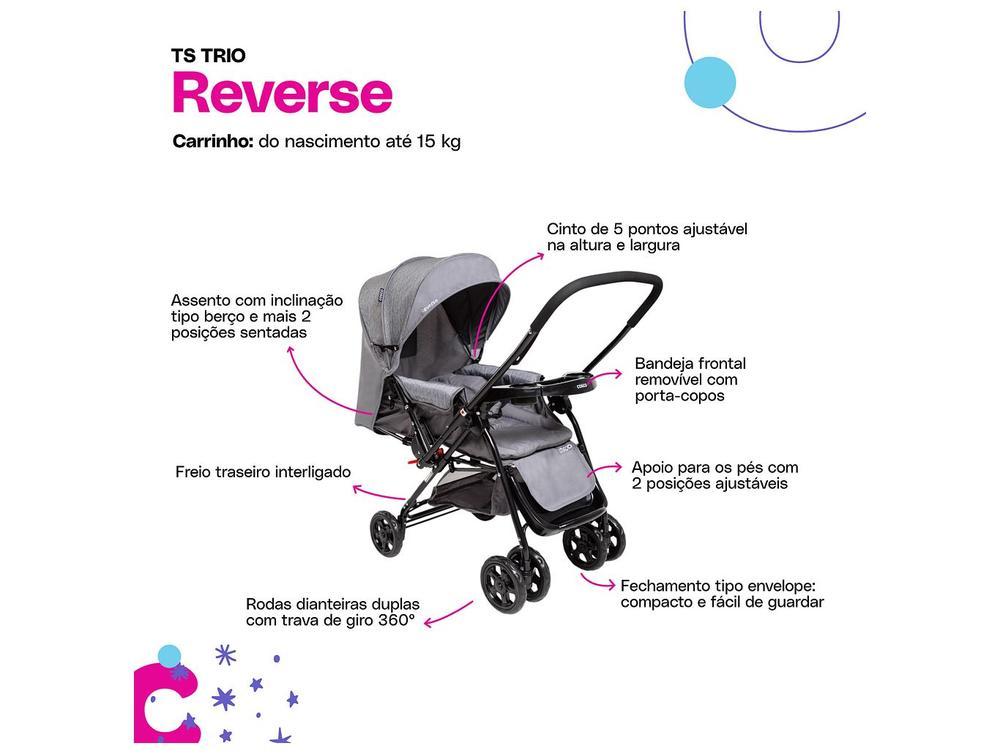 Carrinho de Bebê com Bebê Conforto Cosco Kids Reverse Trio até 15kg - 4