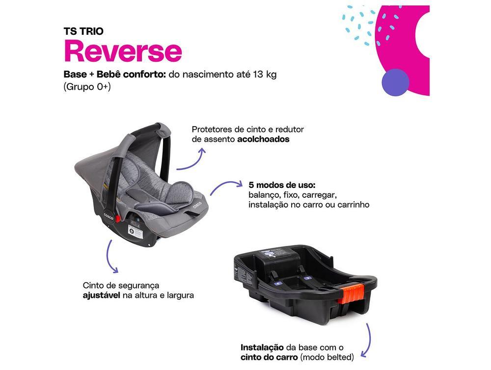Carrinho de Bebê com Bebê Conforto Cosco Kids Reverse Trio até 15kg - 5