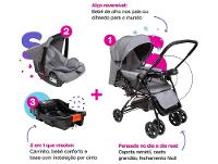 Carrinho de Bebê com Bebê Conforto Cosco Kids Reverse Trio até 15kg - 3