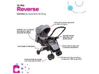 Carrinho de Bebê com Bebê Conforto Cosco Kids Reverse Trio até 15kg