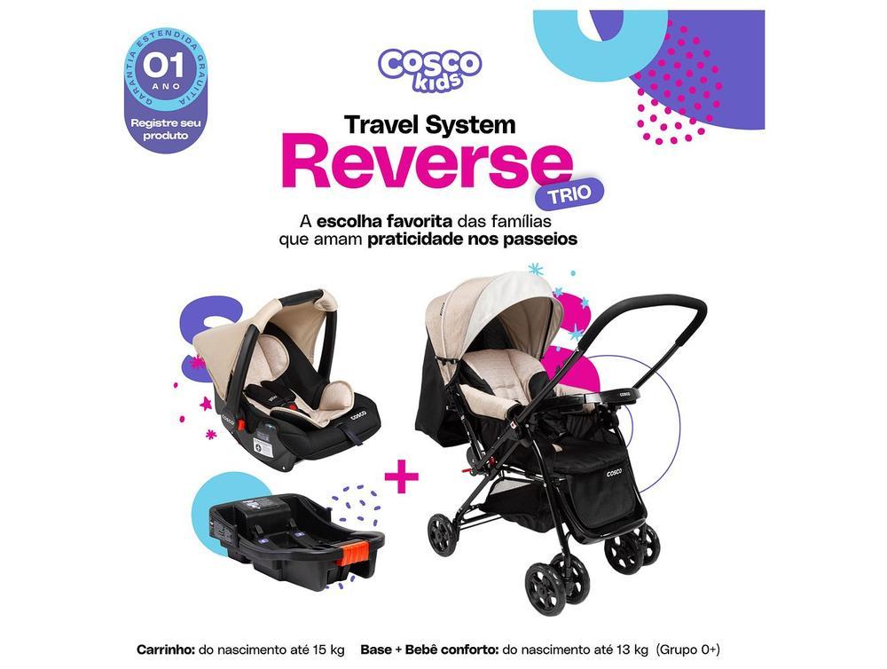 Carrinho de Bebê com Bebê Conforto Cosco Kids Reverse Trio até 15kg - 2