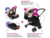 Carrinho de Bebê com Bebê Conforto Cosco Kids Reverse Trio até 15kg - 3