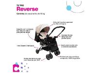 Carrinho de Bebê com Bebê Conforto Cosco Kids Reverse Trio até 15kg