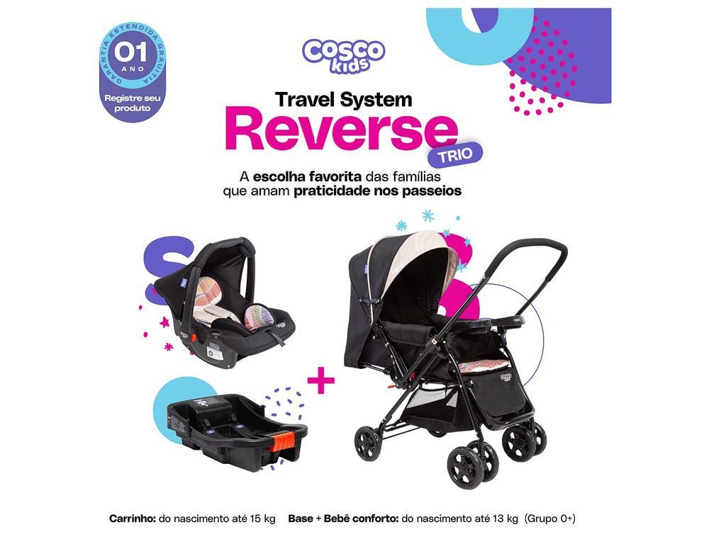 Carrinho de Bebê com Bebê Conforto Cosco Kids Reverse Trio até 15kg - 2