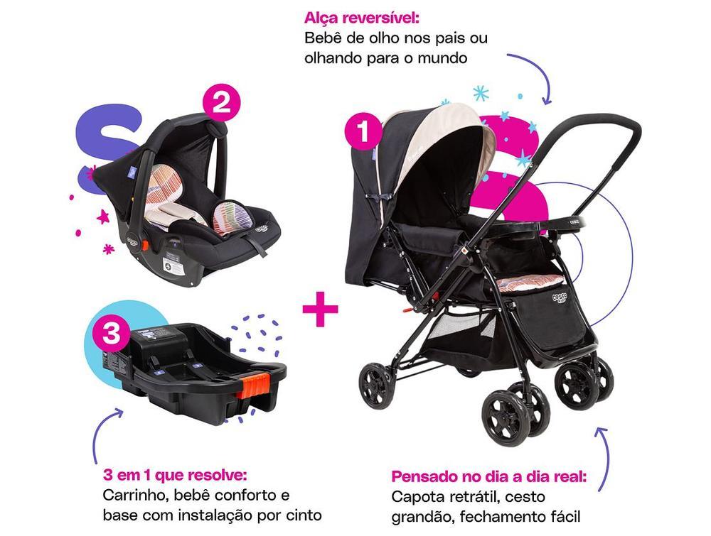 Carrinho de Bebê com Bebê Conforto Cosco Kids Reverse Trio até 15kg - 3