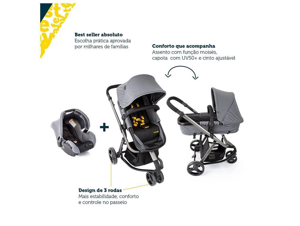 Carrinho de Bebê com Bebê Conforto Reversível Safety 1st Mobi DUO 3 Rodas 0 a 15kg - 3