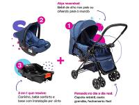 Carrinho de Bebê com Bebê Conforto Cosco Kids Reverse Trio até 15kg - 3