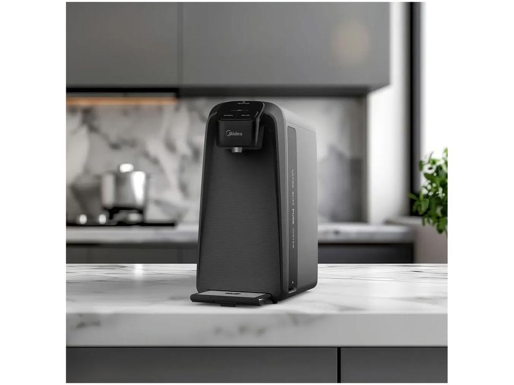 Purificador de Água Midea de Mesa e Parede Elétrico Cinza Slim Pure JDD2580TG Água Gelada e Natural - 2
