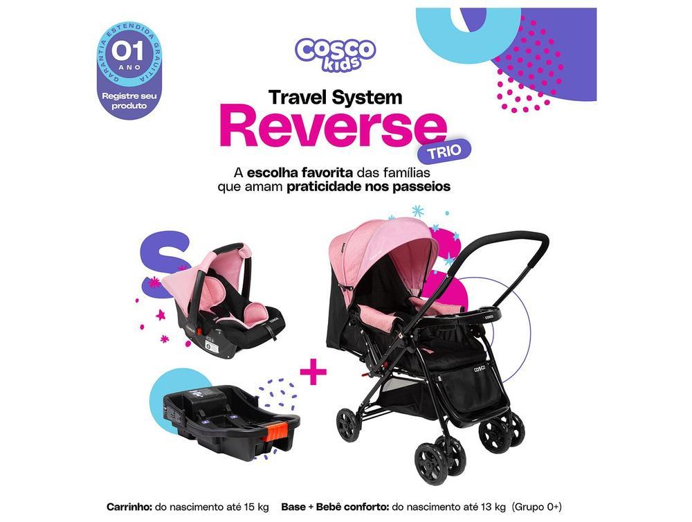 Carrinho de Bebê com Bebê Conforto Cosco Kids Reverse Trio até 15kg - 2