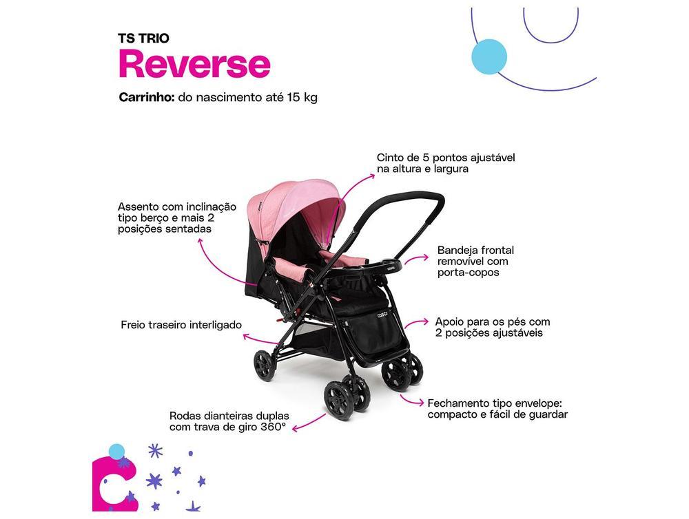 Carrinho de Bebê com Bebê Conforto Cosco Kids Reverse Trio até 15kg - 4