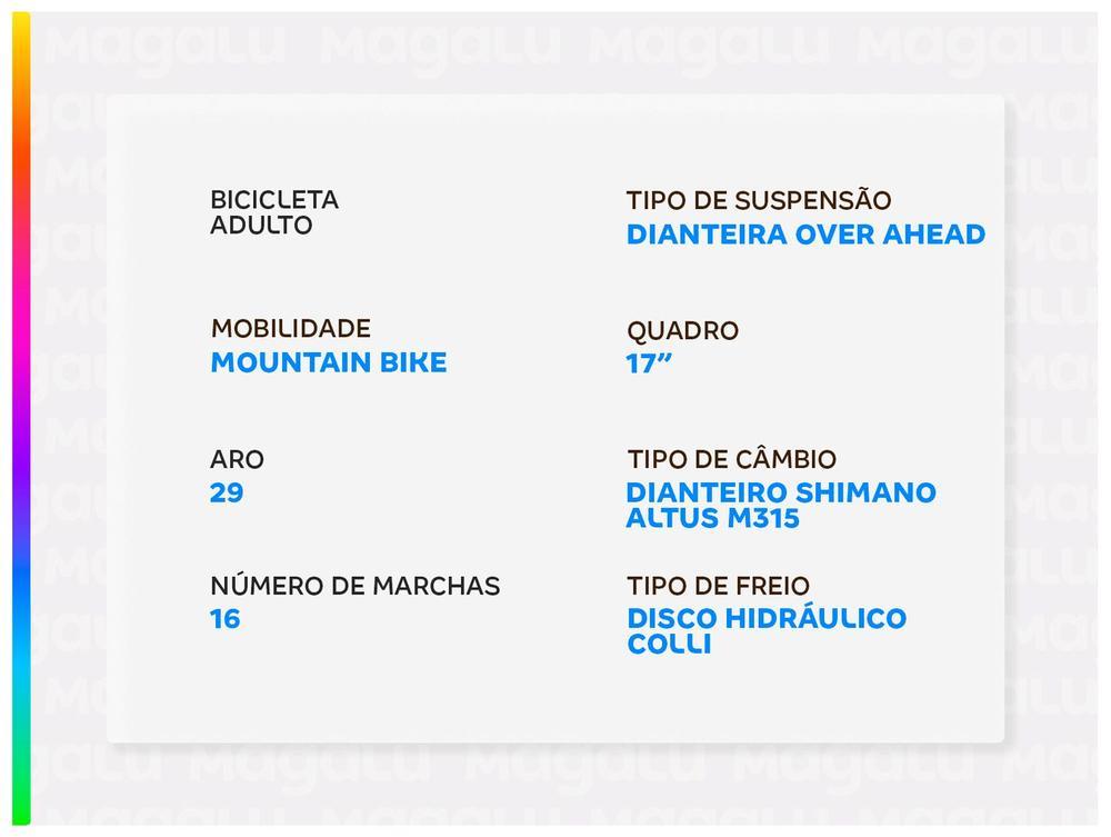 Bicicleta 29" Colli Hills Mountain Bike 16 Marchas Câmbio Shimano - 3