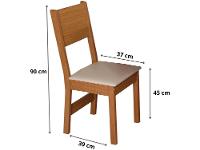 Mesa de Jantar 4 Cadeiras Retangular Cinamomo/Off White Destak Móveis São Carlos