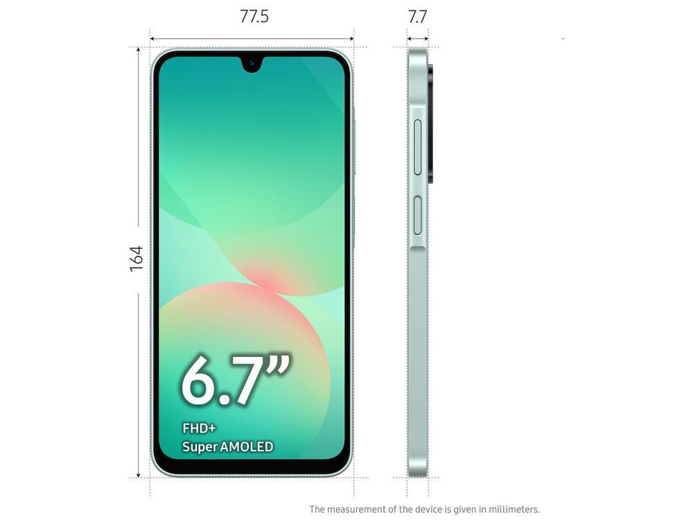 Smartphone Samsung Galaxy A26 256GB 5G 8GB RAM Verde 6.7" Câm. 50MP + 8MP + 2MP + Selfie 13MP - 9