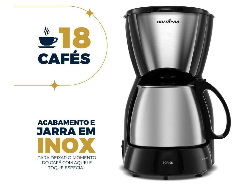 Cafeteira Elétrica Britânia BCF19B Inox 18 Xícaras Preto - 2