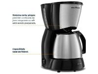 Cafeteira Elétrica Britânia BCF19B Inox 18 Xícaras Preto