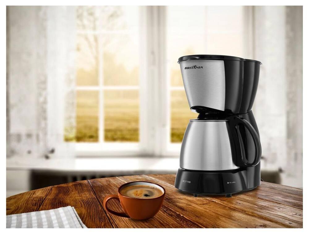 Cafeteira Elétrica Britânia BCF19B Inox 18 Xícaras Preto - 5