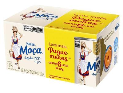 Leite Condensado Nestlé Integral Moça 395g 6 Unidades