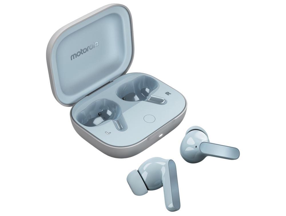 Fone de Ouvido Bluetooth Motorola Moto Buds com Microfone com Cancelamento de Ruído Intra-auricular True Wireless Light Blue - 1