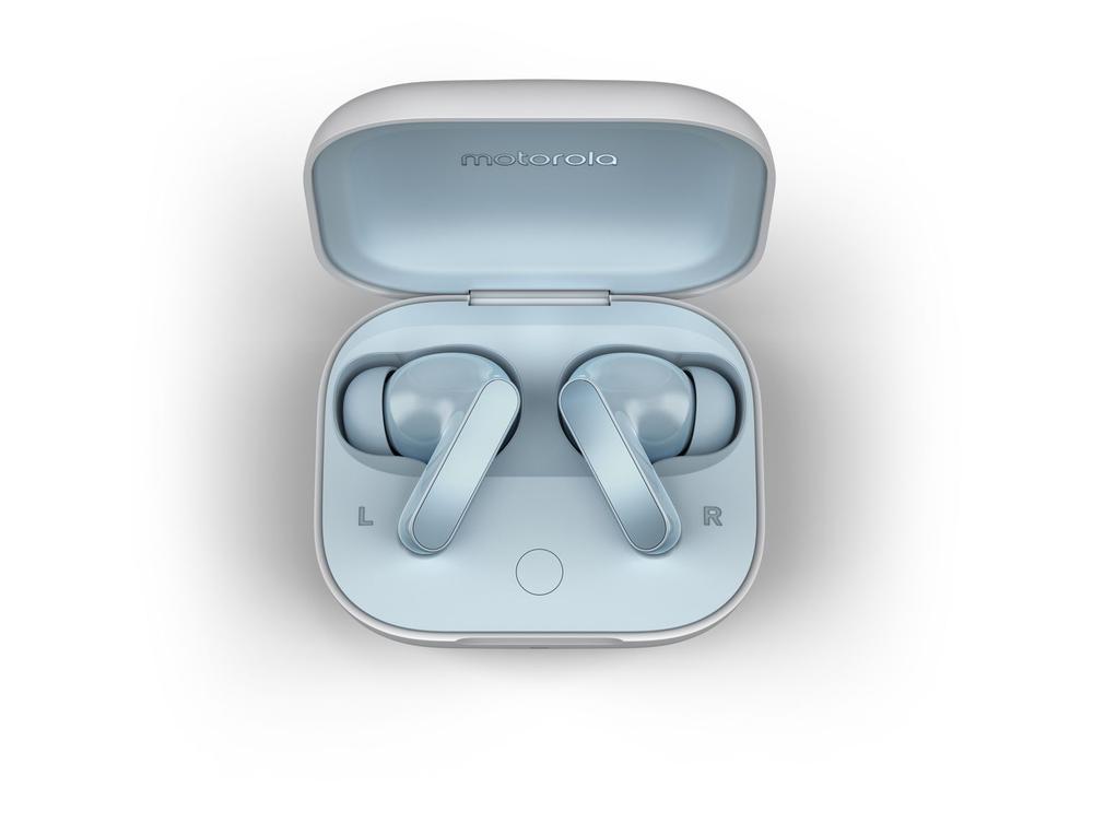 Fone de Ouvido Bluetooth Motorola Moto Buds com Microfone com Cancelamento de Ruído Intra-auricular True Wireless Light Blue - 6