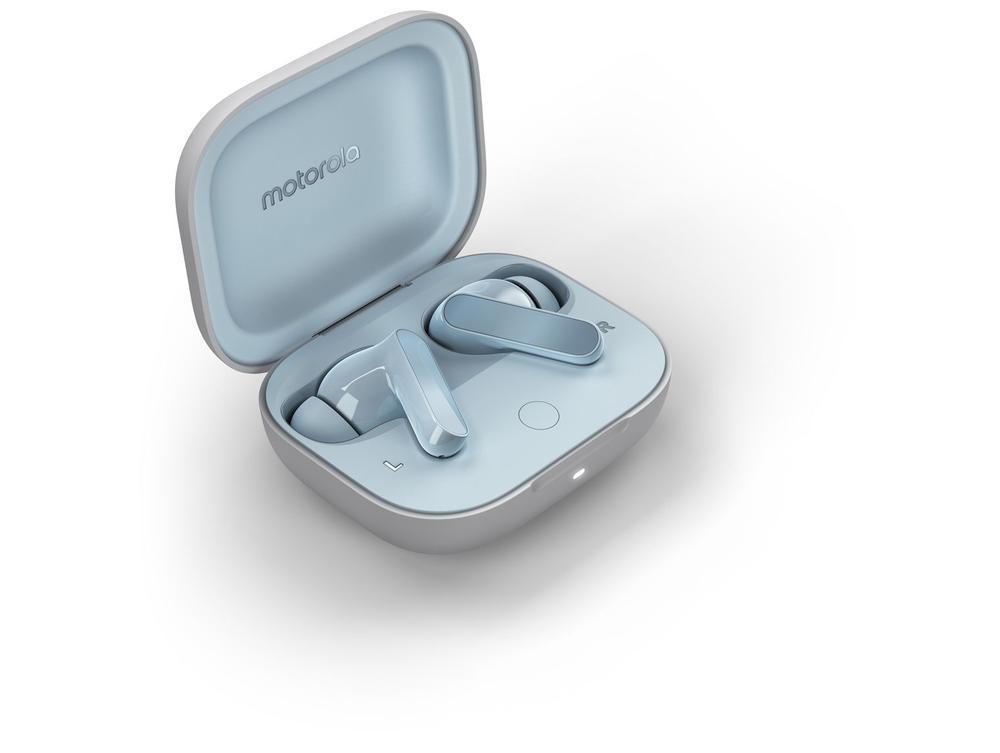 Fone de Ouvido Bluetooth Motorola Moto Buds com Microfone com Cancelamento de Ruído Intra-auricular True Wireless Light Blue - 7