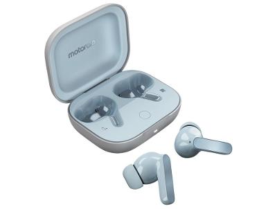 Fone de Ouvido Bluetooth Motorola Moto Buds com Microfone com Cancelamento de Ruído Intra-auricular True Wireless Light Blue